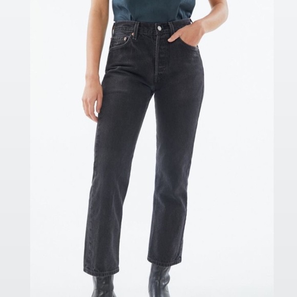 Vintage Levi’s 505 Denim Straight Cut Black Jeans - Picture 6 of 6